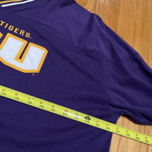Vintage Lee Sport LSU Louisiana Tigers Purple Embroidered Pullover V-Neck 2XL - Picture 4 of 7